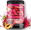Amino + HICA EAA Supplement | Förbättrad återhämtning, bättre uthållighet, ökad styrka, energi, Hydration | Bcaa, Electrolytes, Leucine, Powder, 30 portioner (Dragon Fruit Peach)