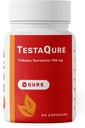 TestaQure Testosteron Supplement för män - Testosteron Booster ökar manlig styrka och muskelmassa - Stamina, uthållighet, energi och humörförbättring - 90 kapslar Vegan & Soy-Free