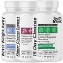 Youth & Tonic Complete Multi-Organ Detox Support - 15 Day Colon Cleanser & Gut Detox, Kidney Cleanse, Water Balance & Liver Health, 90 piller för kvinnor och män