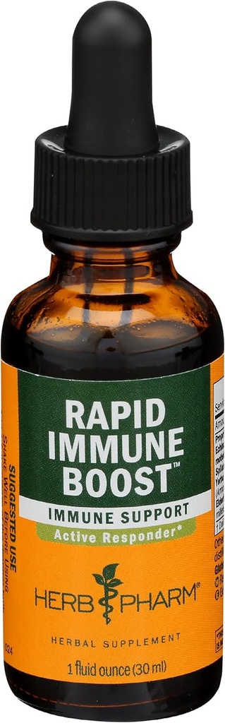Herb Pharm Rapid Immune Boost Liquid Herbal Formel för aktiv immunstöd - 1 Ounce