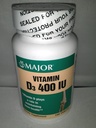 Major Generic Vitamin D3 400 IE Dietary Supplement Bone Health 100 tabletter