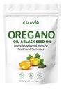 Oregano Softgels, Oregano Oil med Black Seed Oil främjar Seasonal Immune Health and Harnesses, Oregano Oil Supplement Capsules, Non-GMO, Gluten Free, 300 Softgel Capsules Dietary Supplement