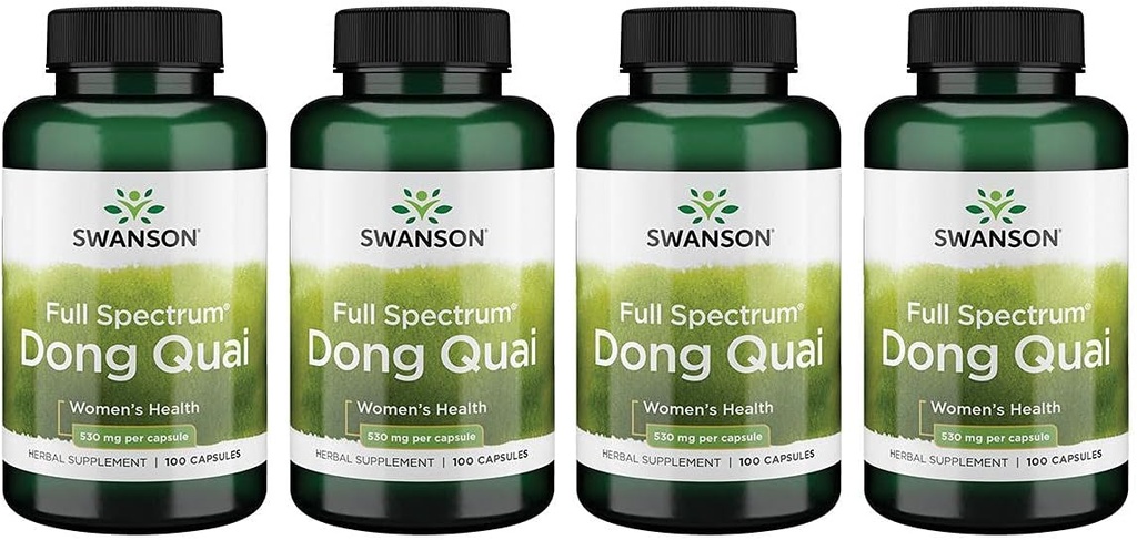 Swanson Dong Quai 530 Milligram 100 kapslar 4 Pack