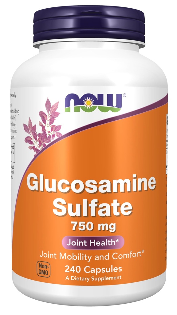 Nu livsmedelstillskott, Glukosaminsulfat 750 mg, med UL Dietary Supplement Certification, 240 Veg Capsules