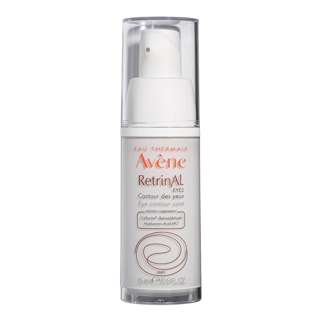Avène Retrinal EYES Advanced 3-In-1 Eye Cream, Retinal eye cream, Powered by Retinaldehyde & Hyaluronic Acid, Hjälper släta rynkor, minimerar under ögonpuffiness och mörka cirklar, ögonkräm anti-aging