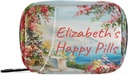 Custom Pill Box 7 Day Pill Case Bag Oil Painting Sea Flowers Personalized Name Travel Pill Organizer Bag med Zipper Portable Weekly Case Compact Size för vitamin Supplement Holder