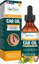 Organisk öronolja för öroninfektioner - Naturördroppar för infektionsförebyggande, Swimmer's Ear & Wax Removal - Barn, Vuxna, Baby, Dog Earache Remedy - med Mullein, Garlic, Calendula, Made in USA