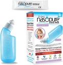 Nasopure Nasal Wash, Little Squirt Kit, "The Nicer Neti Pot" Sinus Wash Kit, Bekväm Nasal Rinse 4 Oz Bottle & 20 Salt Packets (3,75 Gr Varje), Nasal Congestion, Cold, Allergy, Nasal Irrigation