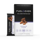 Bränsle 4 Ever Collagen Protein Bars | 14G Protein, Gluten Free, Dairy Free, No Stevia eller Artificial Ingredients Added, Sweetened with Honey | Chocolate Almond Flavor (Box of 12)