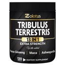 Zolotus 13in1 Tribulus Terrestris Capsules med Maca, Horny Goat Weed, Panax Ginseng, Saw Palmetto, Tongkat Ali, Shilajit & More - Energi, Stamina Supplement för Män & Kvinnor - 120 grejer