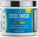 SteelFit Steel Sweat Fat-Burning Pre Workout | Öka Metabolism, Öka energi, Bränn fett och kalorier | Grönt Apple, 30 portioner