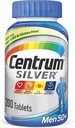 Centrum Silver Multivitamin för Män 50 Plus, Multivitamin/Multimineral Supplement med vitamin D3, B Vitaminer och Zink, Gluten Free, Non-GMO Ingredients - 200 Count