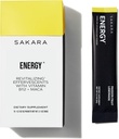 SAKARA Energy Effervescents, 15 Packets - Refined Sugar Free Electrolytes Powder Packets med vitamin B12 & L Theanine, smaksatta vattenpaket, Hydration Powder, Energy Drink Electrolyte Powder