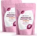 VoomVaya Spara 10% på klimakteriet Support Tea 2-Pack Bundle - Naturlig klimakteriet Relief för kvinnor w / röda Clover & Black Cohosh - Night Sweats & Hot Flashes Relief - Peach Flavor - 90 Teabags