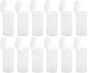 12 Pack Empty Plastic Pill Bottles med Caps, Airtight Multi-Purpose 13 Dram Pill Container med Pop Top Caps for Medicines, Supplements eller några små objekt (Clear Transparent)