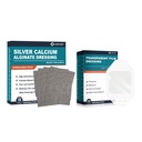 Silver Calcium Alginate Dressing (4''x4''10pcs) +Transparent Filmklänning (2,36" x 2,75" 100Pcs)