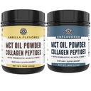 Vänsterkustprestanda Keto Vanilla MCT Collagen Powder och Keto Unflavored MCT Collagen Powder