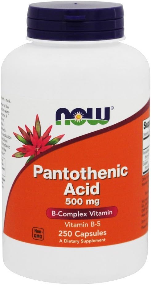 Nu Foods Pantothenic Acid, 250 caps / 500 mg (Pack of 2)
