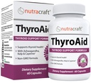 ThyroAid # 1 Thyroid Support Supplement | Natural Herbal Thyroid Formel med jod (Kelp), Ashwagandha, L-Tyrosine & More | Stöd Thyroid Health & Energy Levels | 60 kapslar