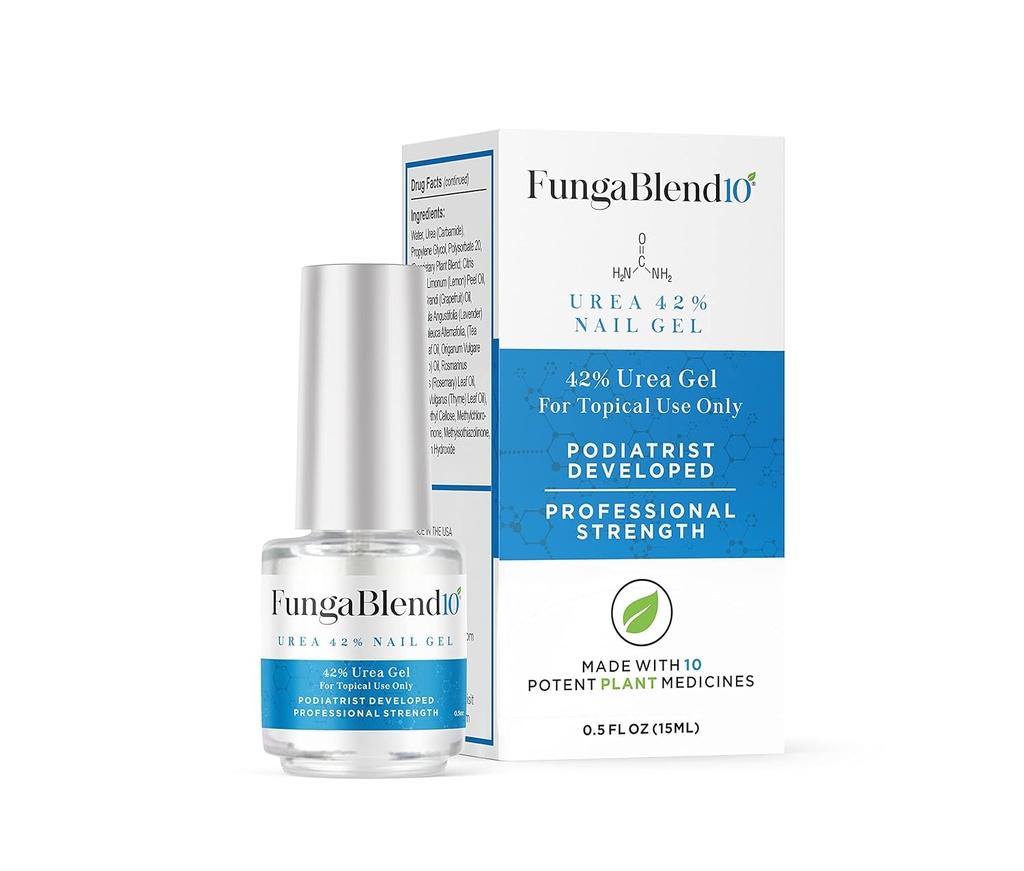 FungaBlend 10 - Urea 42% Nail Gel för att bota svamp snabbare - levererar svampmedicin direkt till svamp - Snabba resultat aktuell lösning för tå och finger nagelreparation behandling