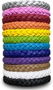 12 Pack Mosquito Repellent Armband, Solid Color Individually Wrapped Leather Insect & Bug Repellent Wrist Bands för barn & vuxna utomhus Camping Fishing Traveling