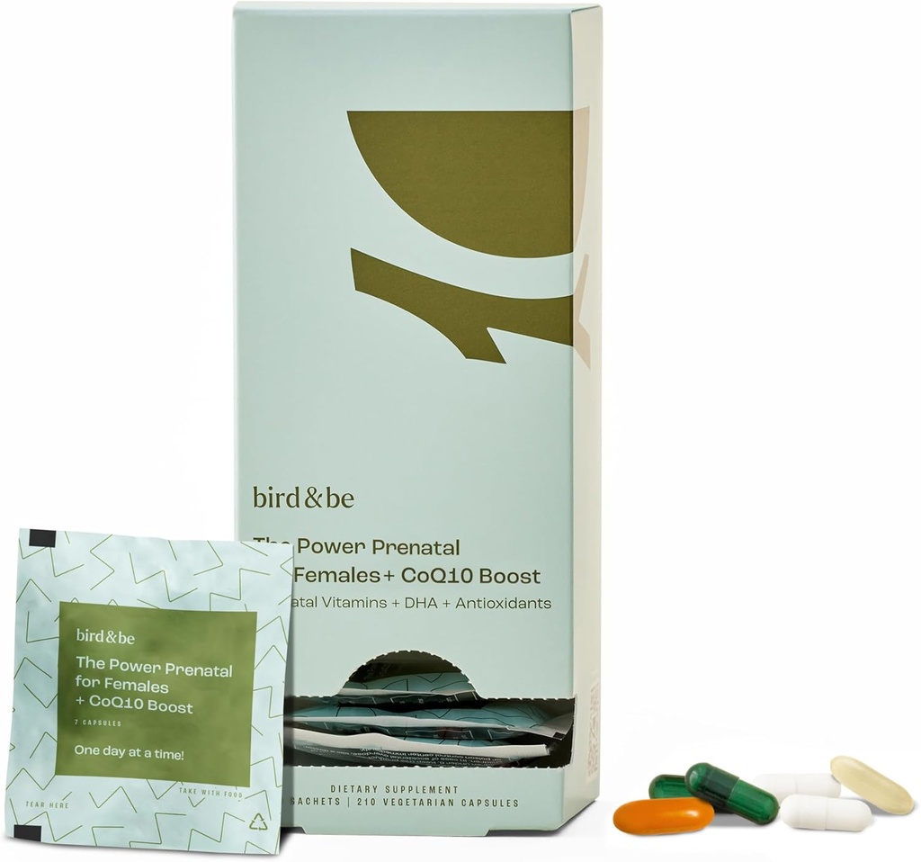Bird&be The Power Prenatal för kvinnor med Coq10 Boost