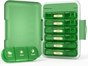 Weekly Pill Organizer 3X per dag, 7 Day Pill Box 3 Times, Portable för Travel Pill Case för Pills/Vitamin/Fish Oil/Medication/Supplements (3x7 Green)