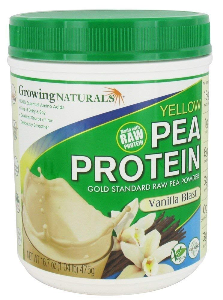 Växande natur Gula Pea Protein - Vanilla Blast - 16 Oz