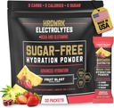 HRDWRK Electrolytes Powder Packets med Magnesium, Potassium Sodium, Keto Hydration - BCAA Electrolyte Powder Packets med Glutamine, 30 Electrolytes Powder Packets Sugar Free (Fruit Blast)