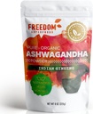Organiskt Ashwagandha Root Powder Extract från Indien - En Potent Adaptogen & Premium Feel Good Veda Vitamin Supplement för hårväxt och höjd - Vegan och Gluten Free - 8oz