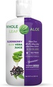Hela Leaf Aloe Vera Juice med Organic Elderberry Extract - Patented Formel, High Acemannan Content och NO Water Added!