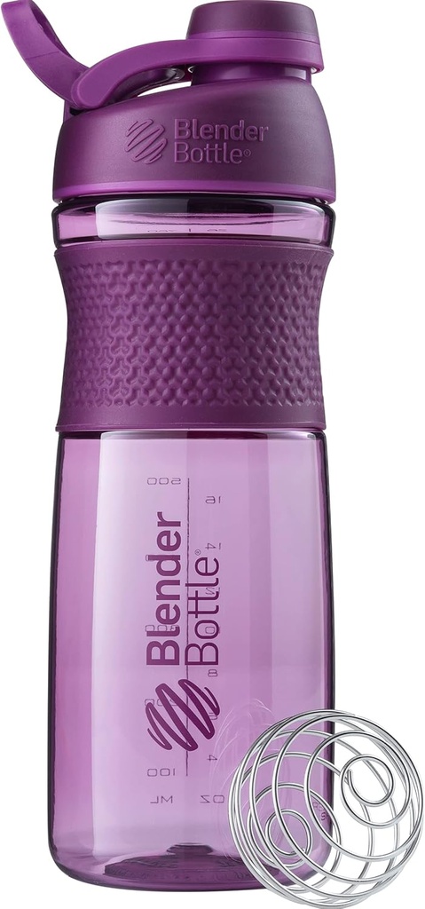 BlenderBottle SportMixer Shaker Bottle Perfekt för Protein Shakes och Pre Workout, 28-Ounce, Plum