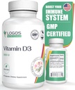 Vitamin D3 Supplement - Vitamin D-5000 IE - Stöd hälsosamma ben, tänder, muskler, kardiovaskulär och immunfunktion - Dairy-Free, Soy-Free - 60 kapslar