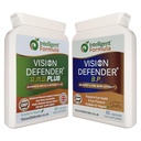 Vision Defender A.M.D. Plus & BP Eye Care Bundle - Avancerade Eye Supplements med AREDS2 (Lutein, Zeaxanthin, Vitamin C & E, Copper, Zink), Plus Meso-Zeaxanthin, Bilberry, Pine Bark. Made in UK
