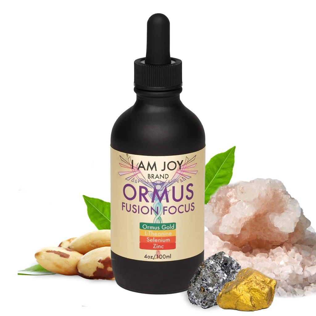 Jag är Joy co. Ormus Monoatomic Gold, L-Theanine, Selenium, Zink för Pineal Gland Detox, Lucid Dreaming, Kundalini Support, Neurological Strength Fusion Focus 4oz
