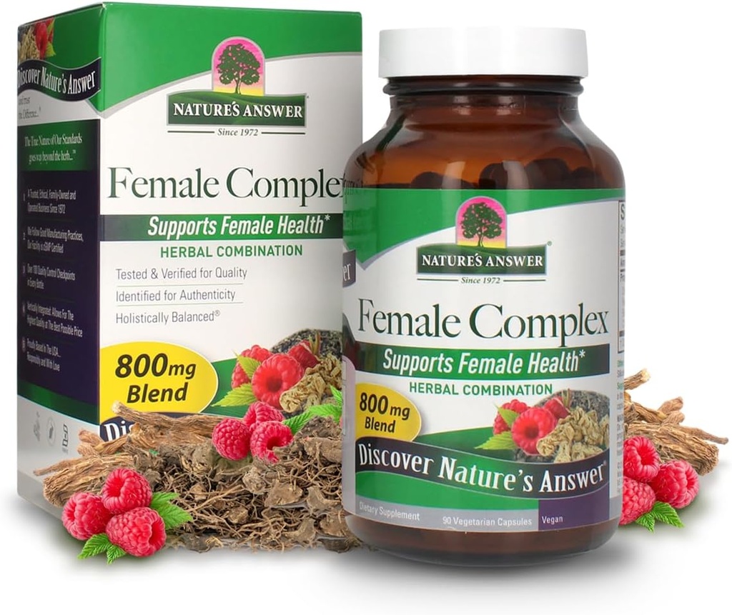 Naturens svar Kvinnliga Komplex | Hög styrka Dietary Supplement | Vegetarian & Vegan (90 kapslar)