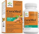 Terry Naturligt CuraMed 375mg - Antioxidant Supplement för hjärn- och immunhälsostöd - Kosttillskott med Curcumin & Turmeric Essential Oil - Herbal Liver Support - 120 Softgels