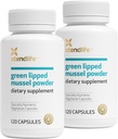 Xtendlife Green Lipped Mussel Powder - 2400 mg Tillägg med Omega-3 fettsyror från Nya Zeeland för gemensam hälsa, 120 kapslar (2 Pack)