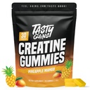 TASTY GAINS Creatine Gummies - 90g av kreatinmonohydrat - Träningstillskott - Bygg muskler och öka styrkan för män och kvinnor - Gjord i USA - Non GMO - Vegan Friendly (Large, Pineapple Mango)