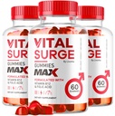 (3 Pack) Vital Surge - Vital Surge for Men Gummies, Vital Vita Surge Maximum Strength 1050 MG, VitalSurge Supplement Support Gummy Advanced Formel, Premium Vitamin Gomitas (180 Gummies)