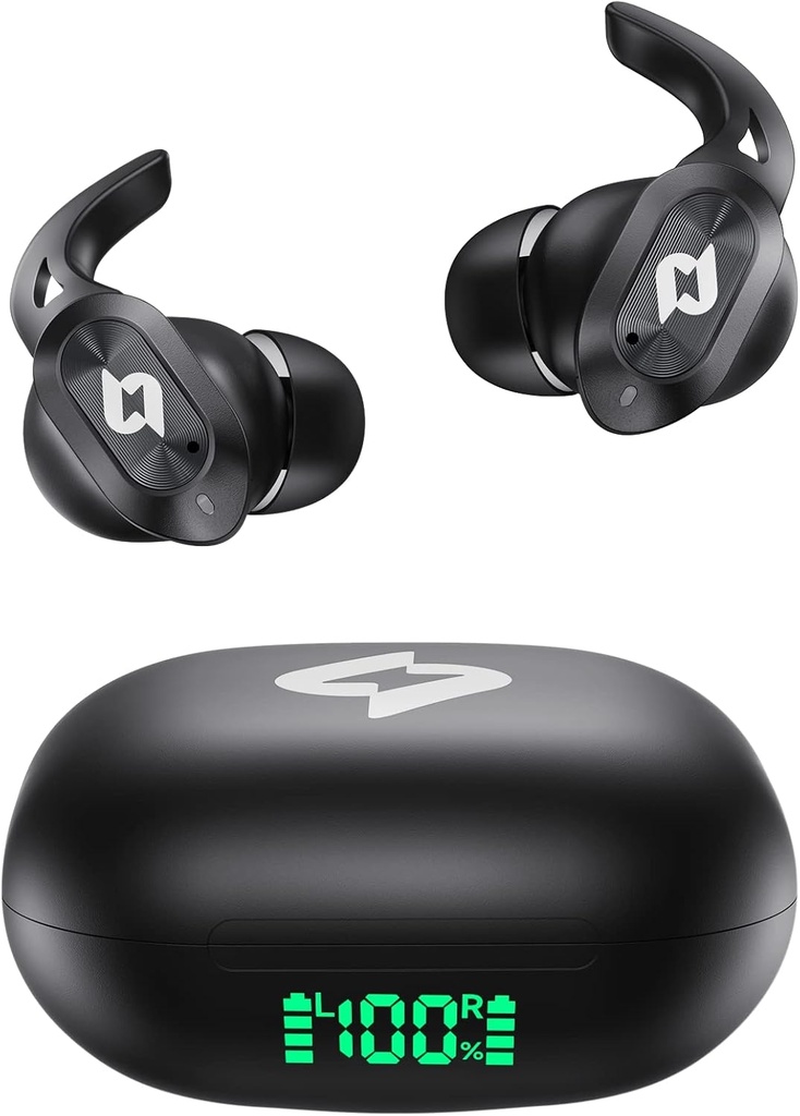 Trådlösa hörlurar Bluetooth Earbuds med trådlös laddningsfall
