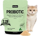 Probiotikum för katter och kattungar - Kattprobiotisk pulver för hårbollsförebyggande, Digestive Support, immunhälsa, prebiotika och Diarrhea Relief - Lämplig för inomhuskatter och kattungar - 60 skopor