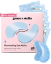 grace & stella Award Vinnande Under Eye Mask Reduce Dark Circles, Puffy Eyes, Undereye Bags, Wrinkles, Gel Under Eye Patches, födelsedagspresenter för kvinnor - Vegan Cruelty-Free Self Care (48 Pairs, Blue)