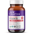 Nya kapitel Fermented Vitamin D3 2 000 IE, Organic, ONE Daily för Immune, Heart & Bone Support + Whole-Food Turmeric, Adaptogenic Reishi Mushroom, 100% Vegetarian, Gluten Free, 90 Count