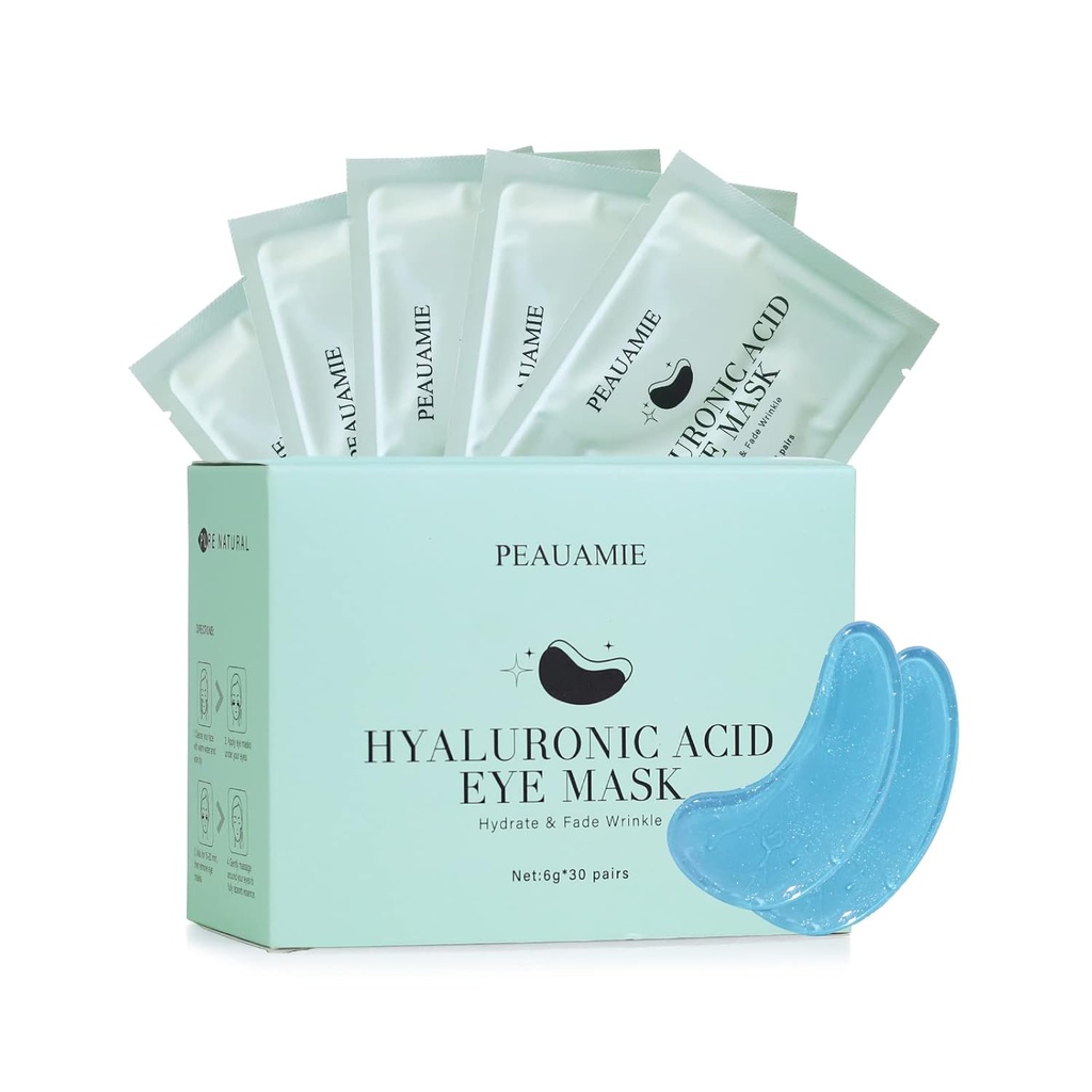 Under Eye Patchs Hyaluronic Acid Eye Mask för mörka cirklar och Puffiness Wrinkle Eye Bags 30 par
