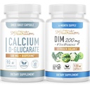 SMNutrition 200mg DIM Supplement med Calcium D-Glucarate | Hormon Balancing Bundle med DIM Diindolylmethane Capsules (120 portioner) och Vegan Gluten Free Non-GMO CDG Supplement (90 portioner)