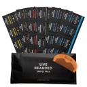 Live Bearded Bearded Oil och Butter Grooming Kit Sample Pack med Comb, Bonus Gift - All-Natural Ingredients Shea, Argan, Jojoba - Tillväxtstöd - Tillverkad i USA