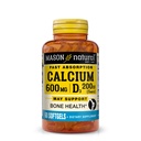 MASON NATURAL Fast Absorption Calcium med vitamin D3 - Stärker muskelfunktionen, stöder hälsosamma ben och övergripande hälsa, 60 Softgels
