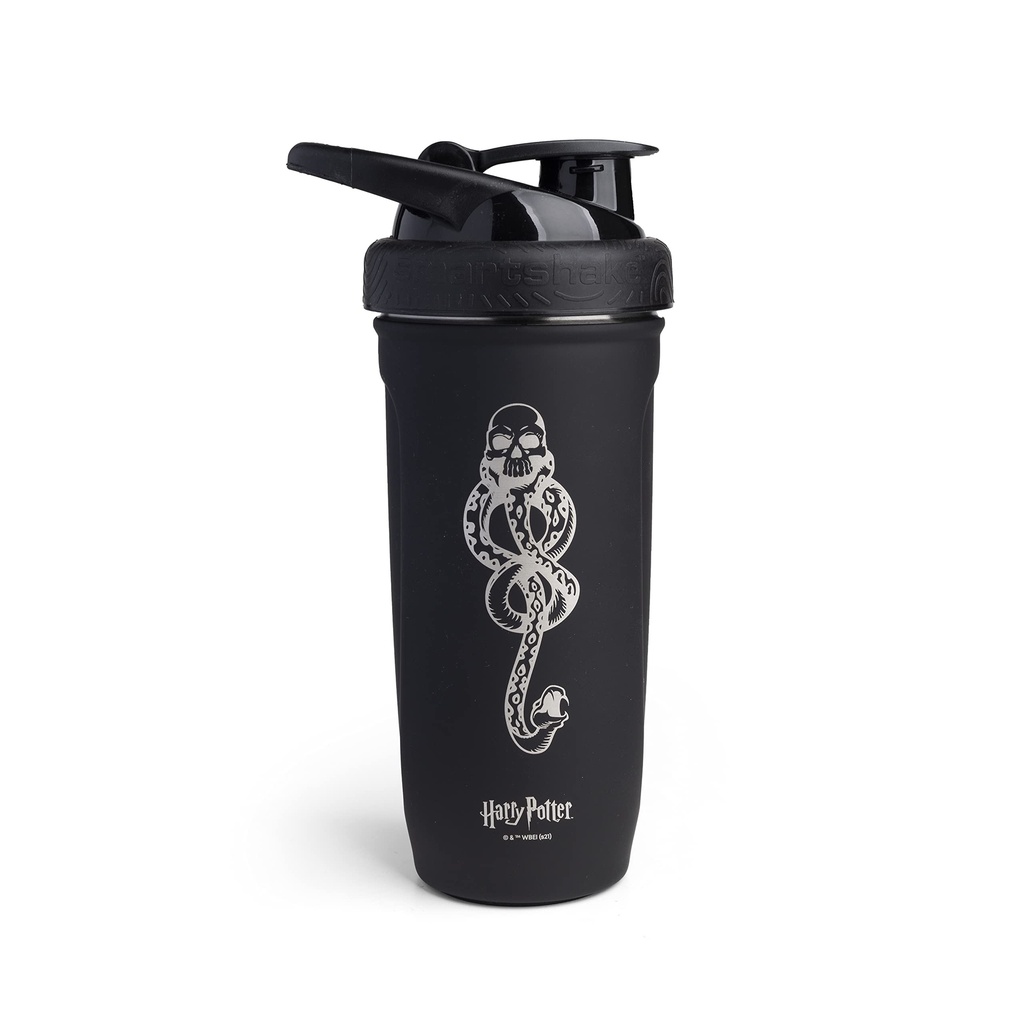 Smartshake Reforce Stainless Steel Harry Potter Dark Mark Logo Shaker Bottle (900 ml/30 oz) | Light Weight Resistance Sports Shaker Bottle med en mjuk lock | Läcktät, BPA Free & DEHP Free