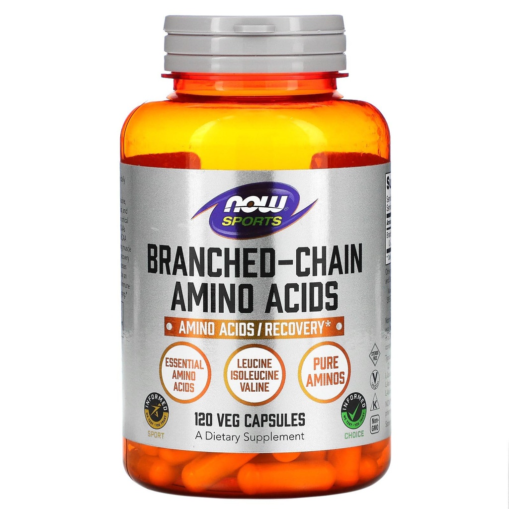 NOW Foods Branch-Chain Amino (BCAA) 800 mg, 120 kapslar
